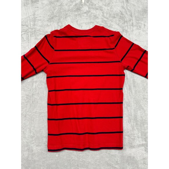 ABERCROMBIE FITCH AF MUSCLE RAISED LOGO STRIPPED RED SWEATER MEDIUM MENS SWEATER - Picture 4 of 8